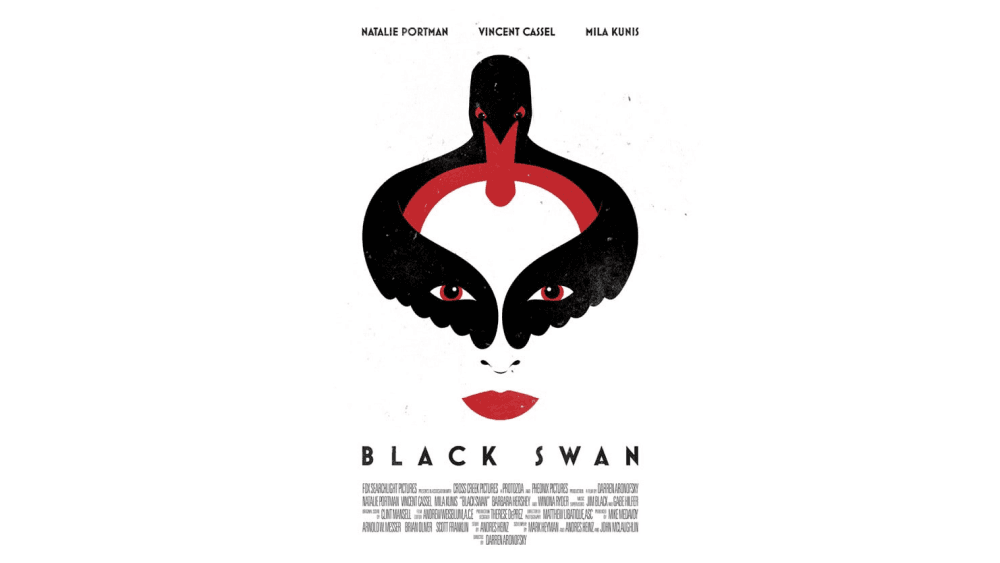 Black Swan Poster — Graphic Design example of the Gestalt principle