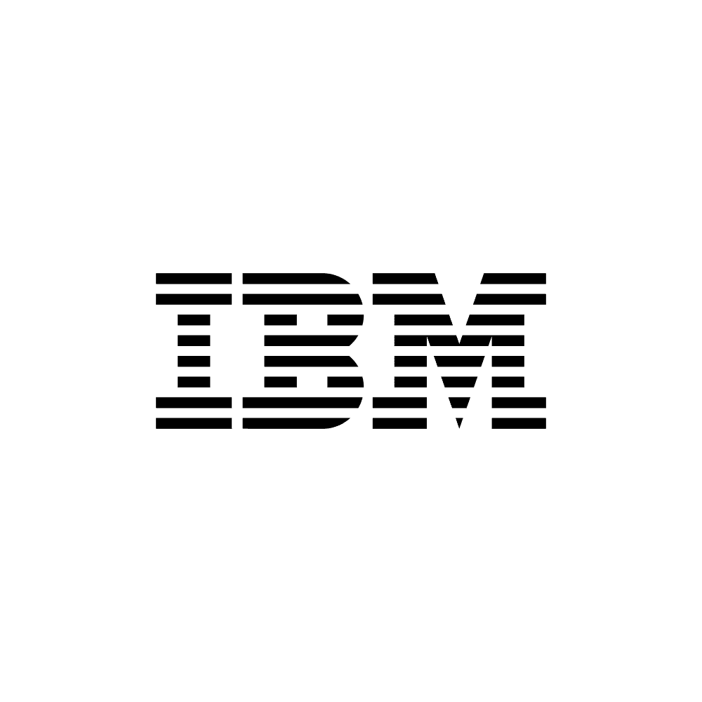 IBM Logo — Branding example of the Gestalt principle