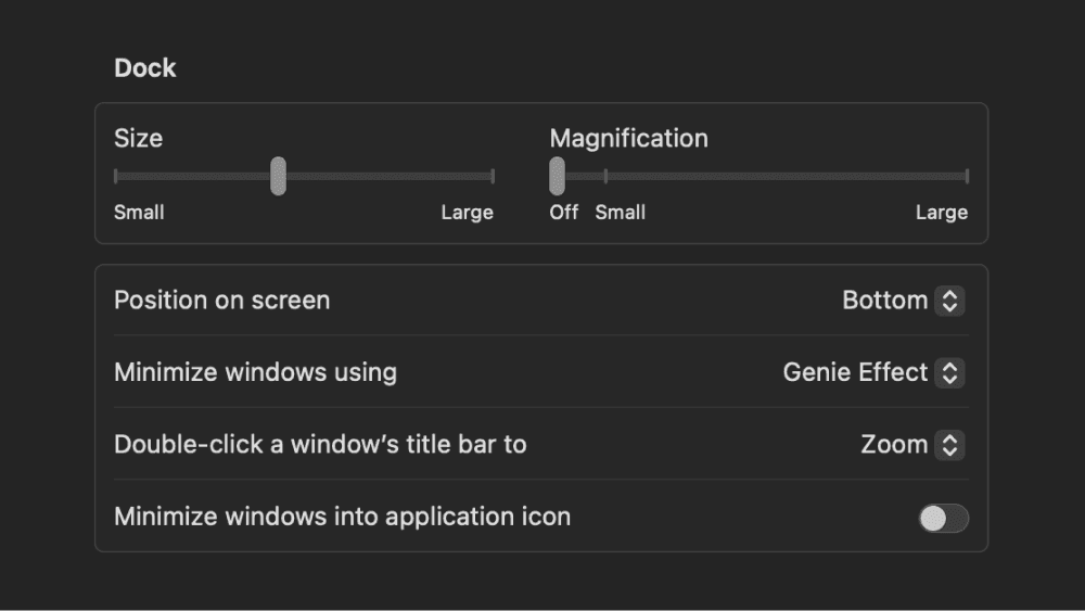 Apple Settings — Information Architecture example of the Gestalt principle