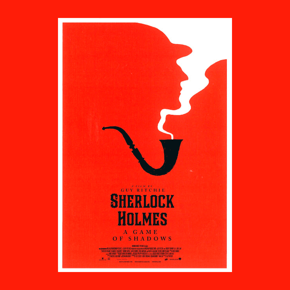 Sherlock Holmes Poster — Graphic Design example of the Gestalt principle
