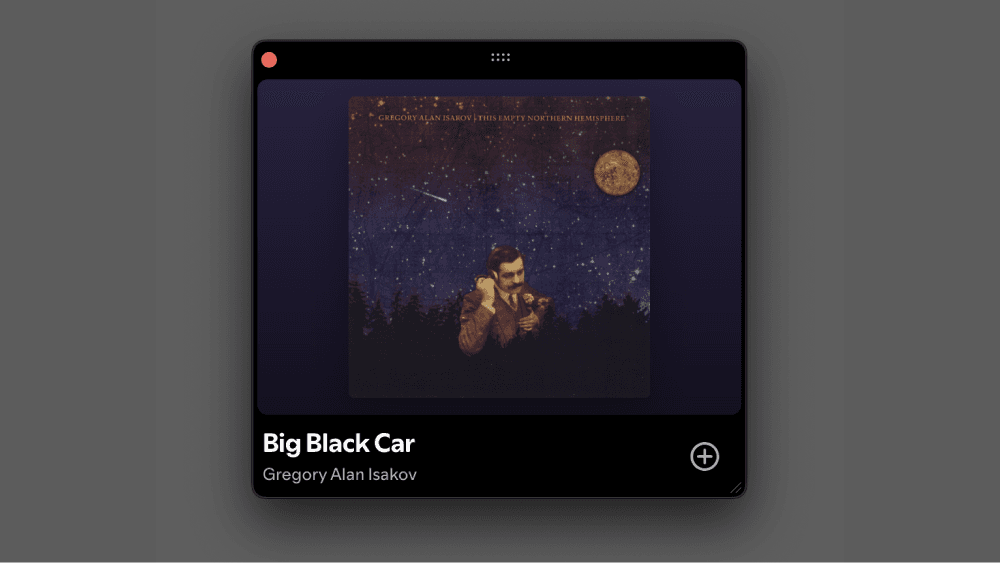 Spotify Miniplayer — UI Design example of the Gestalt principle
